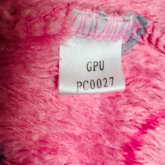 Sonoma Soft Cozy Slumber Party Pink Hearts Wrap Bath Robe Sz 14 - Picture 11 of 11